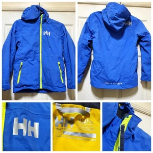 Chaqueta Helly Hansen Juvenil 12 Azul Con Capucha Impermeable Shell Lluvia YO 41591M - Imagen 1 de 20