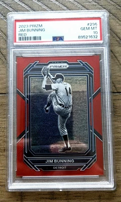 Panini Prizm Red 2023 - Jim Bunning - Psa10 - Pop 1 - #/199  Foto 1 de 2