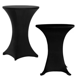 2 Pack 30inch Highboy Cocktail Round Spandex Table Cover Four-Way Tight Fitte... - Picture 1 of 8