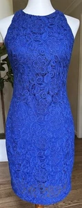 Lauren Ralph Lauren Womens 4 Floral Lace Sleeveless Racerback Dress Resort Wear - Picture 1 of 7