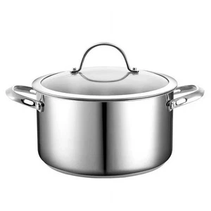 Casseruola da Forno Olandese con Coperchio in Vetro, 6 Quart Classica in Acciaio Inox Stockpot... - Foto 1 di 6
