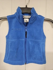 Columbia Fleece 2T Vest Jacket Full Zip Blue Toddler Baby EUC - Picture 1 of 4