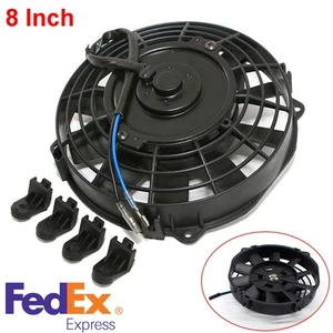 8" 12V Car Engine Cooling Fan For Radiator A/C System Transmission Intercooler - Picture 1 of 8
