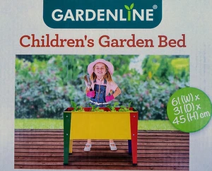 NEW GARDENLINE CHILDREN'S MULTI-COLOURED GARDEN BED PLANTER KIDS 61 x 31 x 45cm - Picture 1 of 6