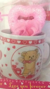 Tazzina in Ceramica da Caffè - San Valentino Orsetto e Cuore - Idea Regalo Nuova - Imagen 1 de 1