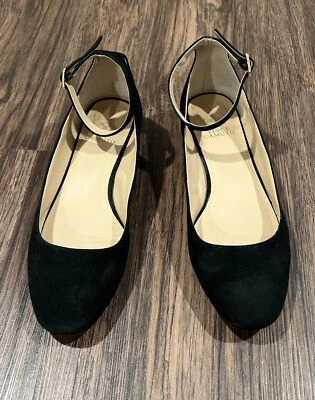 Vince Camuto Attera Pisos, Mujer Talla 9.5M Gamuza Negro Foto 1 de 4
