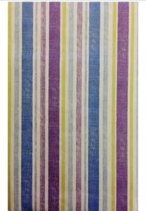 Easter PURPLE Vinyl Tablecloth Green Beige STRIPED Flannel Backing ASST. SIZES - Picture 1 of 2