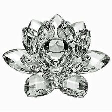 High Quality 5 inch Clear Crystal Lotus with Gift Box