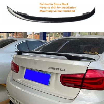 UNIVERSAL FITS 12-18 BMW M3 F30 328i 330i 335i SEDAN REAR TRUNK LID SPOILER WING - Image 1 of 4