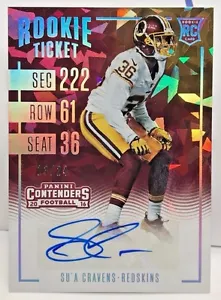 SU'A Cravens 2016 Panini Contenders RC Ticket CRACKED ICE Autograph Auto #'d/24 - Picture 1 of 2