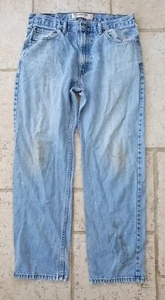Levi's 550 Relaxed Fit Blue Denim Jeans Men's Workwear/Worn & Marked 34x29 - Picture 1 of 9