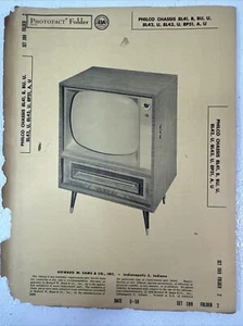 PhotoFact Folder With CircuitTrace For Philco CHASSIS 8L41 TV Repair - Picture 1 of 2