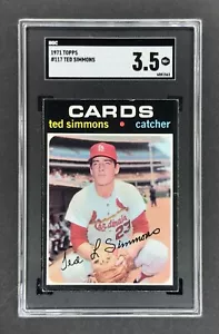 1971 Topps #117 Ted Simmons RC (Cardinals) SGC 3.5 Sehr guter Zustand + Rookie! HOF! - Bild 1 von 2