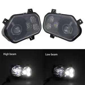 FOR 2011-2014 POLARIS RZR 800 BLACK LED CONVERSION HEADLIGHTS KIT 900 XP STYLE - Bild 1 von 11