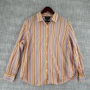Lauren Ralph Lauren Womens Size 2X Long Sleeve Button Down Shirt 3068 - Picture 1 of 6