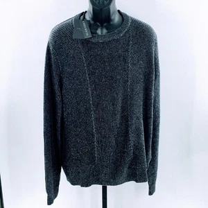 Suéter Ted Baker Para Hombres Gris Mezcla Acanalado Jersey Calce Ajustado Cuello Redondo Talla 7/3XL - Imagen 1 de 13
