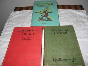 Three Tarzan Titles by Edgar Rice Burroughs Possible First Edition Loc BR2 - Picture 1 of 5