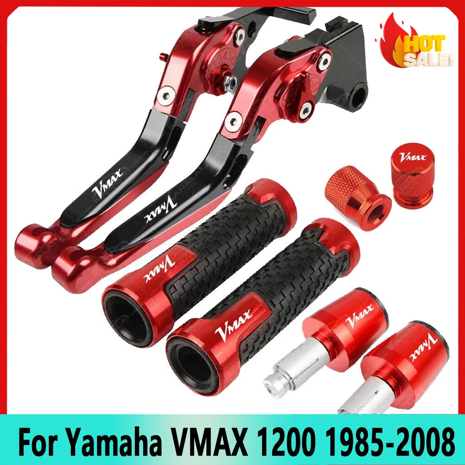 4PCS US Handle Grips Cap Brake Clutch Levers Set For Yamaha VMAX 1200 1985-2008 Foto 1 de 1