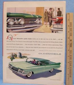 Vintage 1959 Magazine Ad for Oldsmobile Dynamic 88 Holiday Sportsedan Quality - Picture 1 of 2