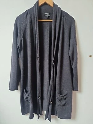 Optimum Style New Zealand Knitwear 100% Merino Wool Dark Grey Mid Cardigan... - Image 1 of 4