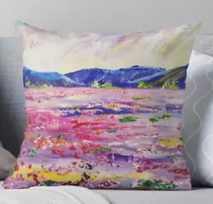 Decorative Floral pillow cover. 12x12" Farmhouse cushion cover. Decorpillow case - Picture 1 of 9