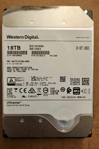 WD**SAS drives***12Gb/s DC HC550 18 TB HDD+++Mint - Afbeelding 1 van 4