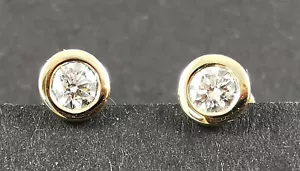 VIVA Ohrringe Gelbgold 9 kt - Gewicht 0,69 gr. - Brillanten 0,20 ct w/si - Bild 1 von 3