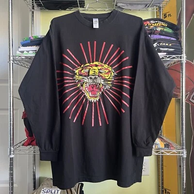 Винтажная мужская футболка Y2K Ed Hardy с длинным рукавом размер XL с вышивкой тигр - Изображение 1 из 4