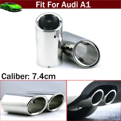 2pcs Exhaust Pipes Tips Exhaust Muffler Tail Pipe for Audi A1 2010-2026 - Изображение 1 из 4