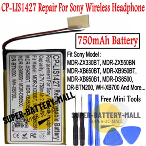 Riparazione batteria 750 mAh per Sony MDR-ZX330BT, ZX550BN, NWZ-S764 - Foto 1 di 2