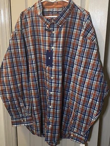 IZOD Mens Plaid Button Down shirt Size 4XL  NWT - Picture 1 of 5
