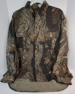 Duxbak Men's Camo Shirt Long Sleeve Size Large 42-44 Regular Button Up/Down - Picture 1 of 11