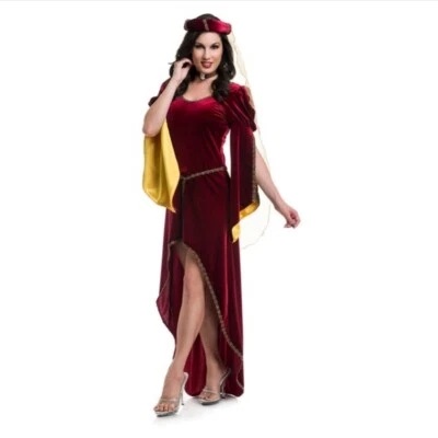 Charades Medieval Maiden Costume Renaissance Fair Dress Bell Sleeves Plus Size - Image 1 of 4