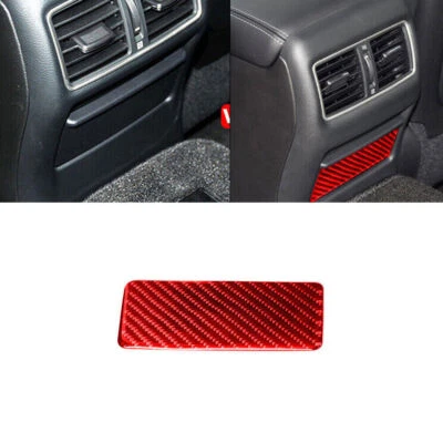 Cubierta de panel de cenicero trasero de fibra de carbono rojo para Infiniti Q50 Q60 2014-2019 1* Foto 1 de 4