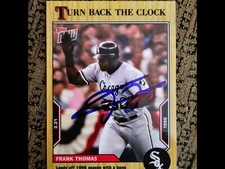Frank Thomas signed 2022 MLB TOPPS NOW Turn Back The Clock #1 TBTC Auto