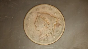 1835 1C Coronet Head Copper Cent Circulated Large Cent Coin Early US Type Coins - Picture 1 of 4