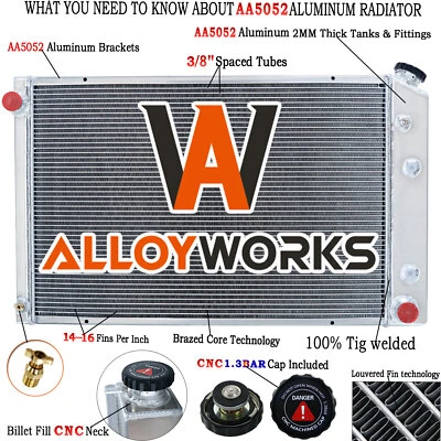 4 Row Radiator For For 1973-1987 1979 Chevy GMC C10 C20 C30 K10 K20 Pickup Truck - Image 1 of 4