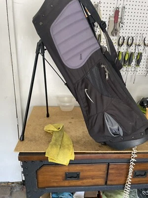 Nike Cart Golf Bag Black Gray 5 Way With Shoulder Strap - Image 1 of 4