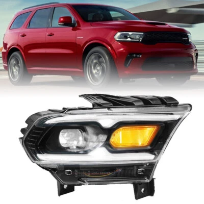 Passenger LED Black Headlight For 2021-2024 Dodge Durango Projector headlamp RH - Image 1 of 4
