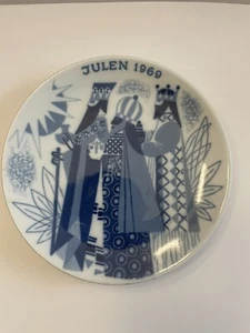 Mid Century Modern Porsgrund Porselansfabrik Julen 1969 Weihnachtsteller MCM - Bild 1 von 3