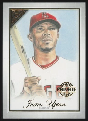 2019 Topps Gallery #17 Justin Upton Private Issue Los Angeles Angels /250 - Image 1 of 2