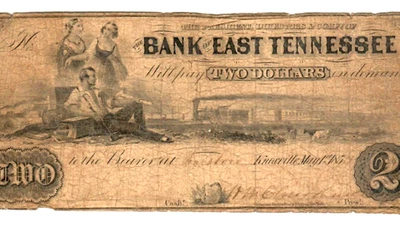 $2 "BANK OF EAST TENNESSEE" (RARE) 1800'S $2 "BANK OF EAST TENNESSEE"!!!! RARE!! - Image 1 of 3
