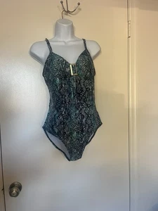Traje de baño de una pieza multicolor azul/verde CATALINA para dama talla M (8-10) - Imagen 1 de 4