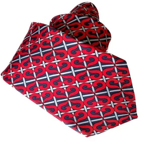 Corbata vintage Barbara Blank clásica 100 % seda 4" con - Imagen 1 de 5