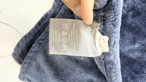 Columbia Super Soft Plush Throw Blanket Navy Blue 50x70 Warm Cozy Fleece Lap Bed - Picture 1 of 5