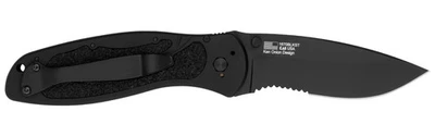 Kershaw Blur 1670BLKST Linerlock Partially Serrated Black Folding Pocket Knife - Image 1 of 3