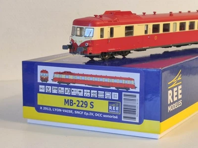 LE DERNIER REE MODELES MB-229S DCC Sound X2913 Autorail X2800 LYON-VAISE HO #60 - Photo 1/4