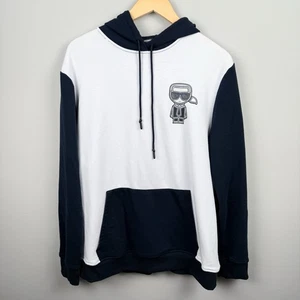 Karl Lagerfeld Mens Paris Graphic Logo Hoodie Sweatshirt L Cartoon Carl - Picture 1 of 4