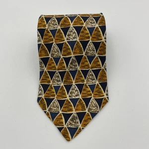 Corbata de seda Ermenegildo Zegna naranja azul - Imagen 1 de 5
