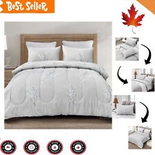Floral King Size Plush Comforter Set - Ultra Soft - 3-Piece with 2 Pillow Shams